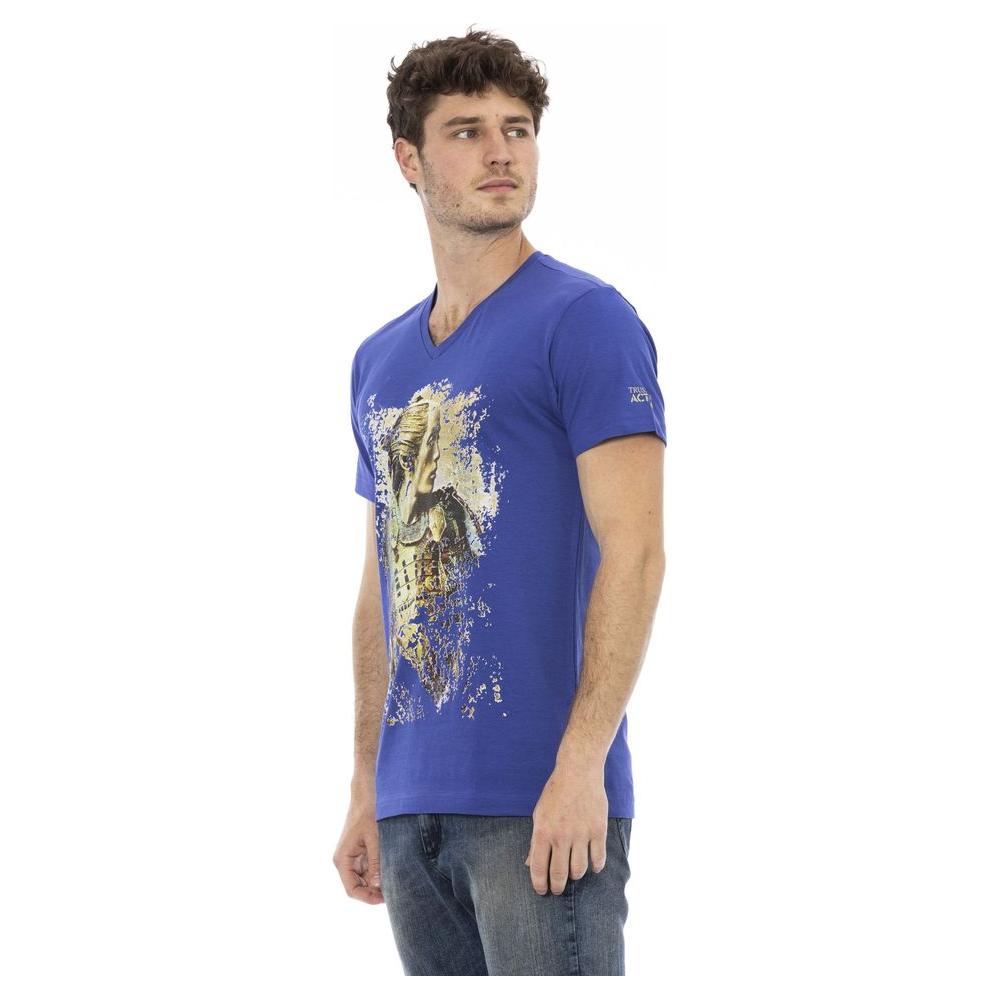Trussardi Action Blue Cotton Men T-Shirt