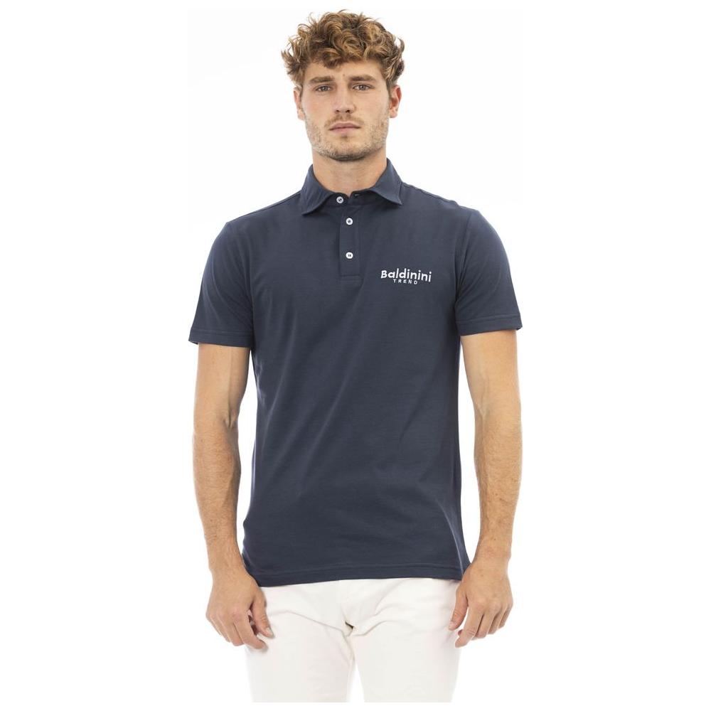 Baldinini Trend Blue Cotton Men Polo Shirt