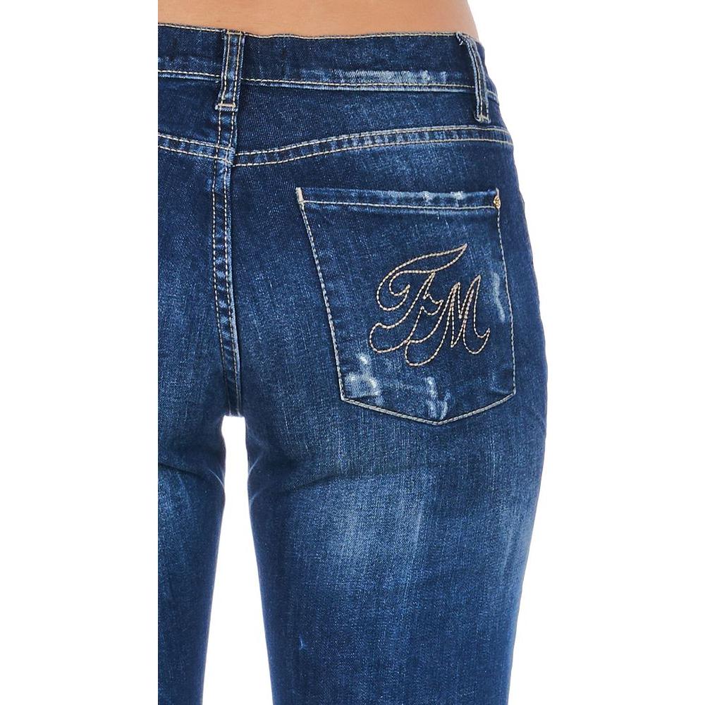 Frankie Morello Blue Cotton Women's Skinny Jean Frankie Morello