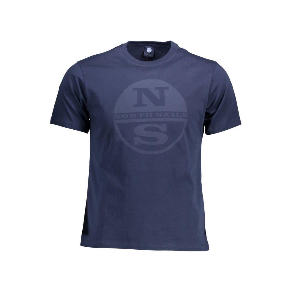 North Sails Blue Cotton Men T-Shirt North Sails