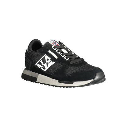 Napapijri Black Leather Men Sneaker Napapijri