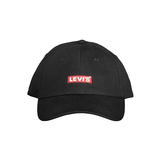 Levi's Chic Embroidered Visor Cap in Elegant Black Levi's