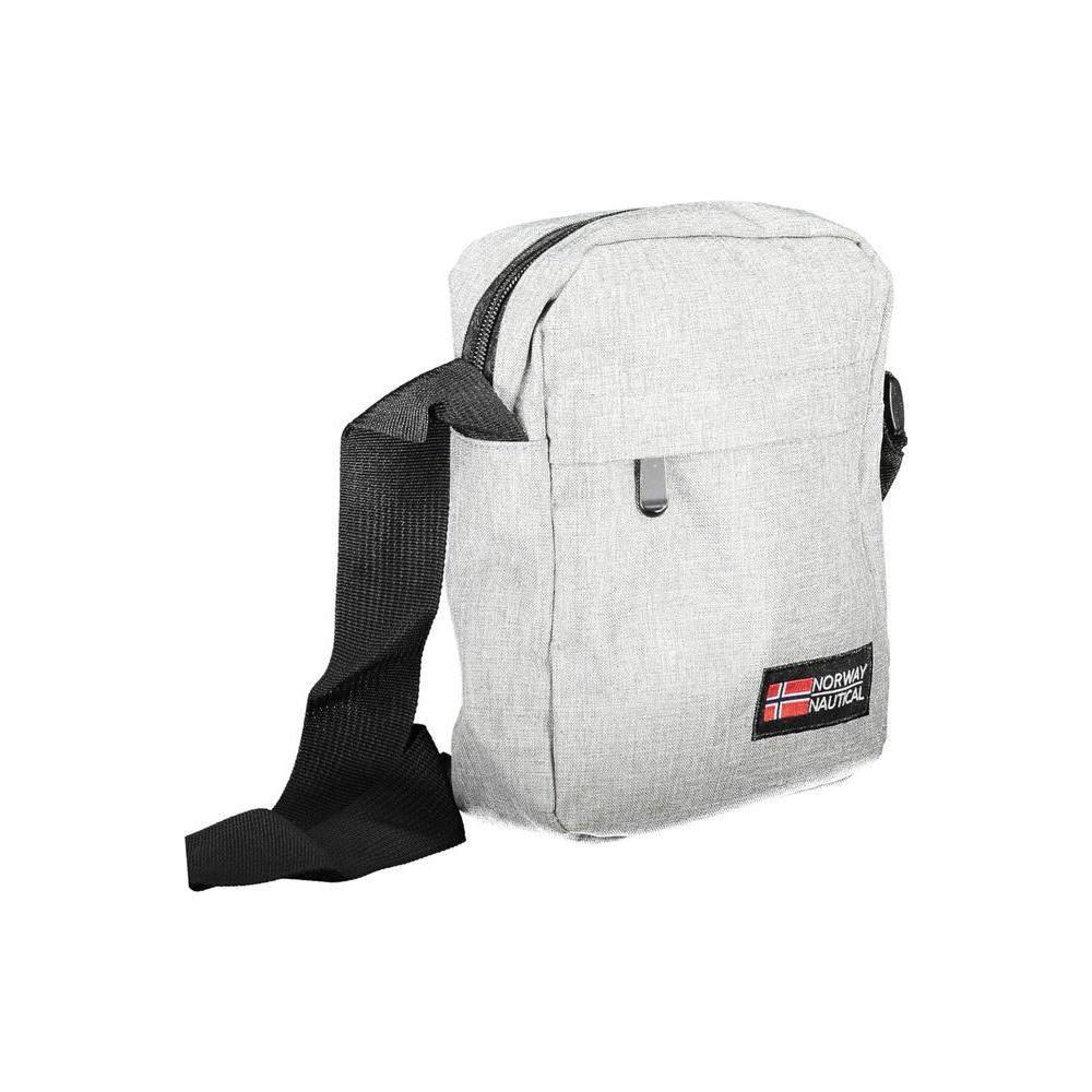 Gray Polyester Shoulder Bag