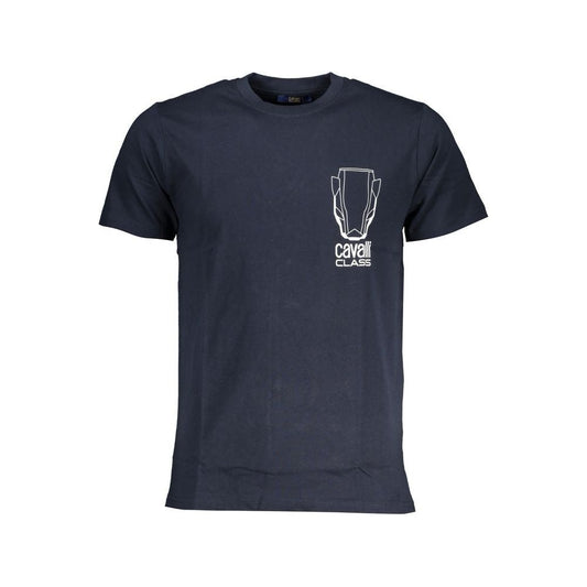 Cavalli Class Blue Cotton T-Shirt Cavalli Class