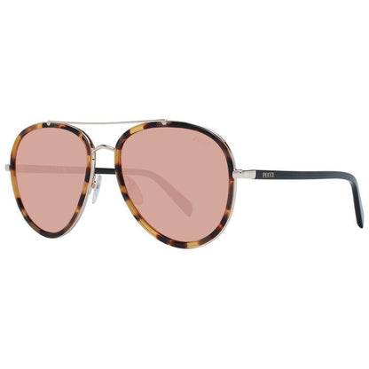 Emilio Pucci Brown Metal Sunglasses