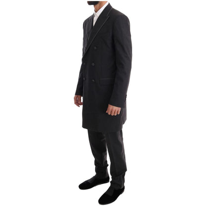 Dolce & Gabbana Gray Wool Stretch 3 Piece Two Button Suit