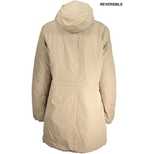 Beige Polyester Jackets & Coat