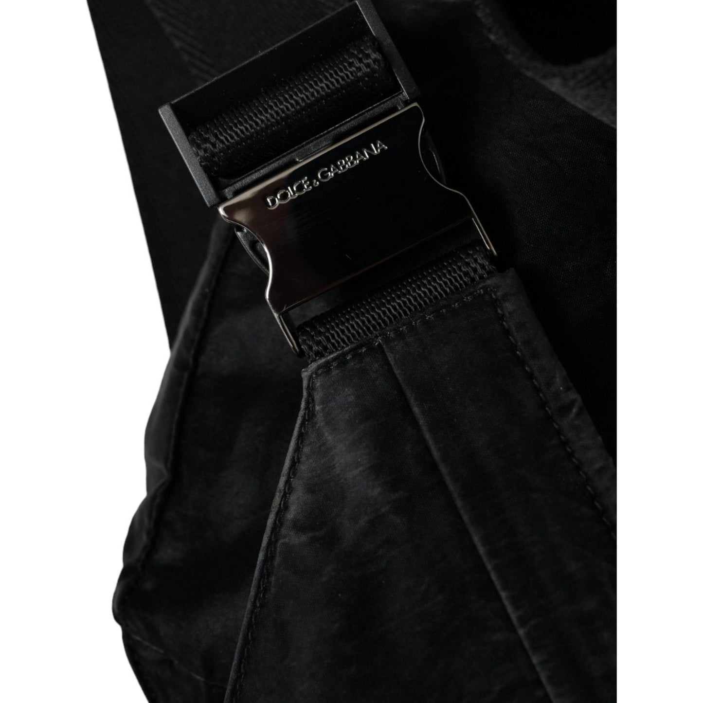 Dolce & Gabbana Black Nylon Logo Plaque Belt Waist Fanny Pack Bag Dolce & Gabbana