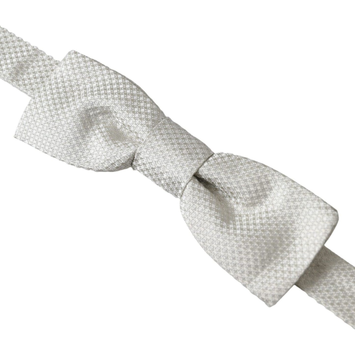 Dolce & Gabbana Off White Silk Adjustable Neck Men Papillon Bow Tie Dolce & Gabbana