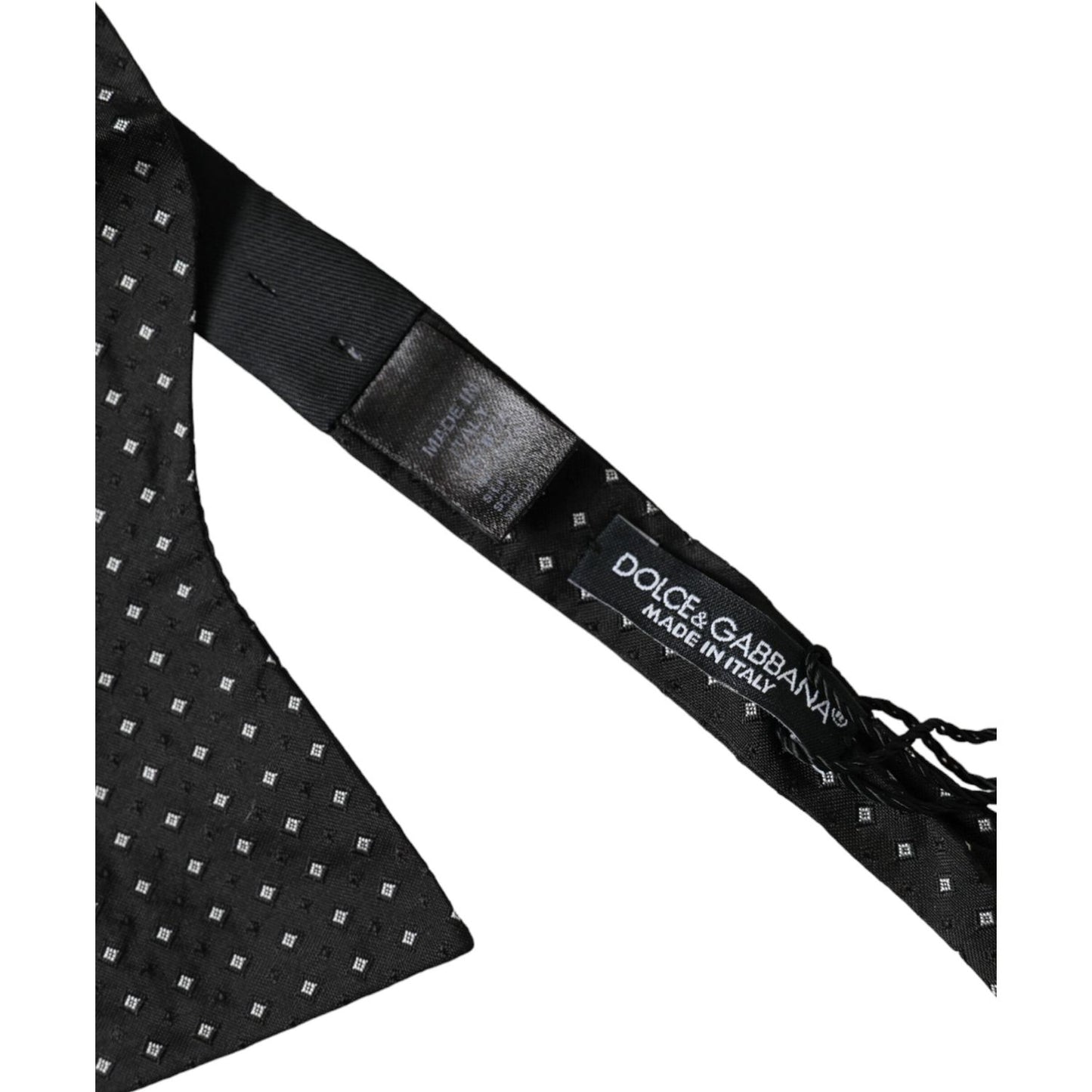 Dolce & Gabbana Black Silk Polka Dot Slim Skinny Necktie Men Bow Tie Dolce & Gabbana