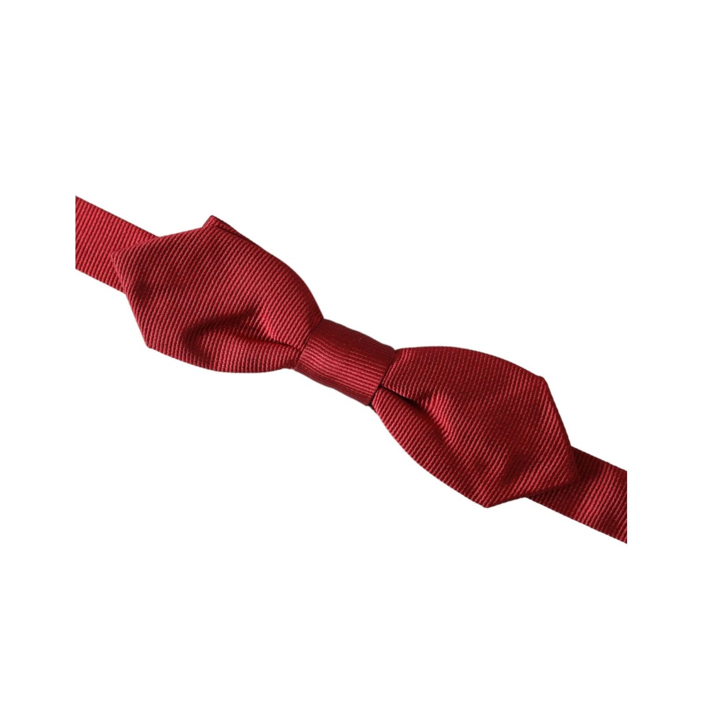 Dolce & Gabbana Red Silk Jacquard Adjustable Neck Men Bow Tie