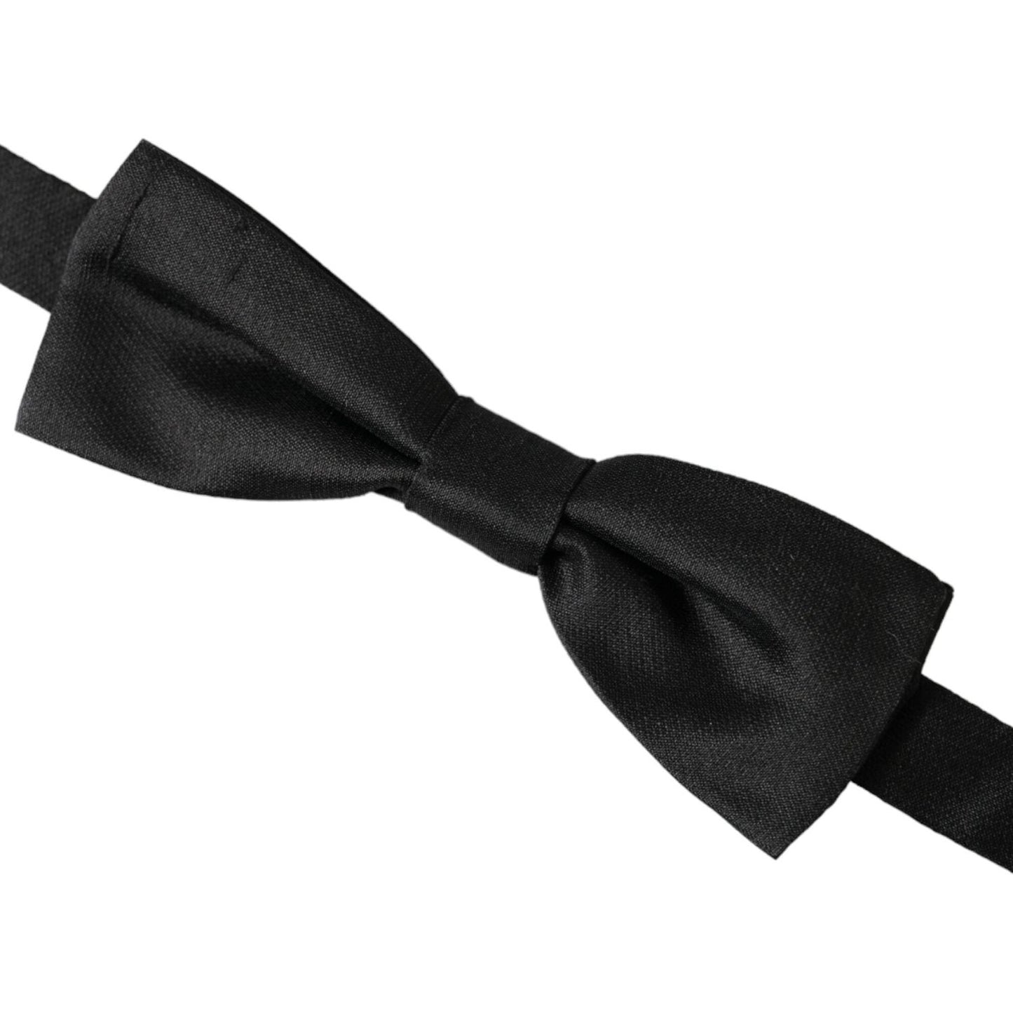 Dolce & Gabbana Black Silk Adjustable Neck Men Bow Tie Dolce & Gabbana