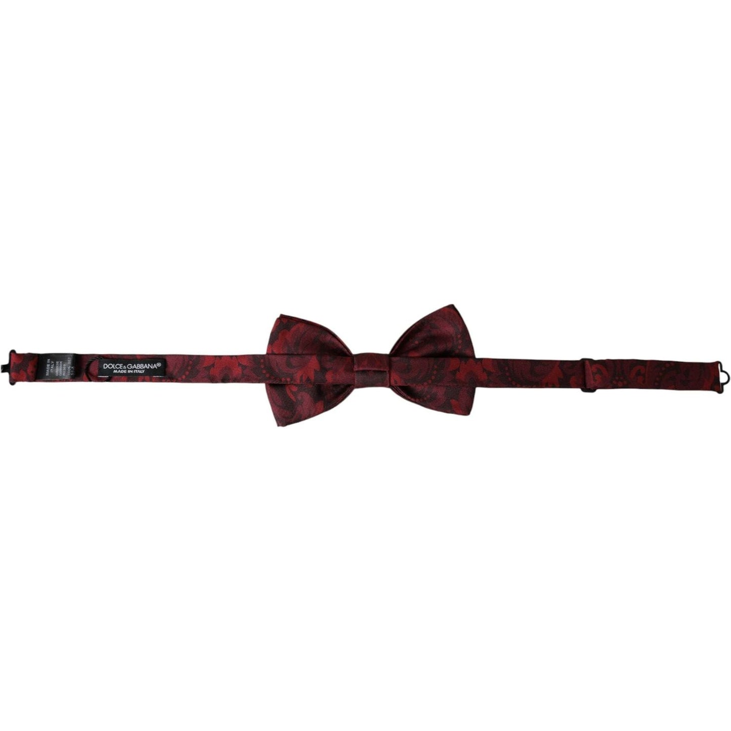 Dolce & Gabbana Red Silk Floral Adjustable Neck Men Bow Tie Dolce & Gabbana