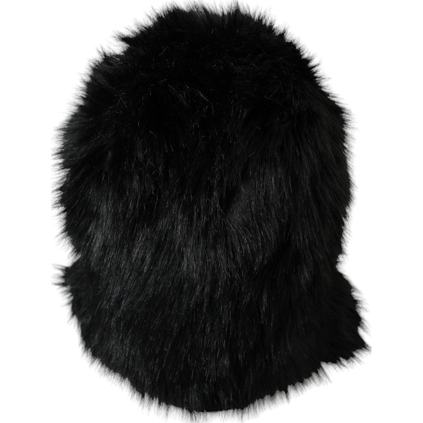 Dolce & Gabbana Black Faux Fur Whole Head Wrap Hat Dolce & Gabbana