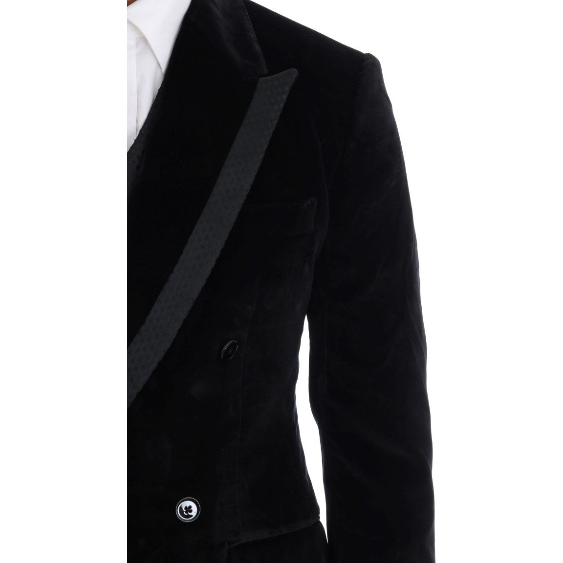 Dolce & Gabbana Elegant Black Slim Fit Three-Piece Suit Suit Dolce & Gabbana