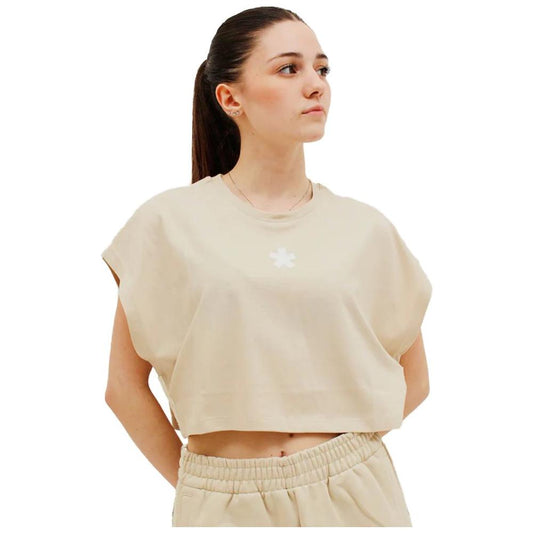 Beige Cotton Tops & T-Shirt