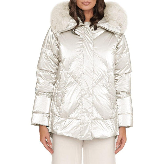 White Polyester Jackets & Coat