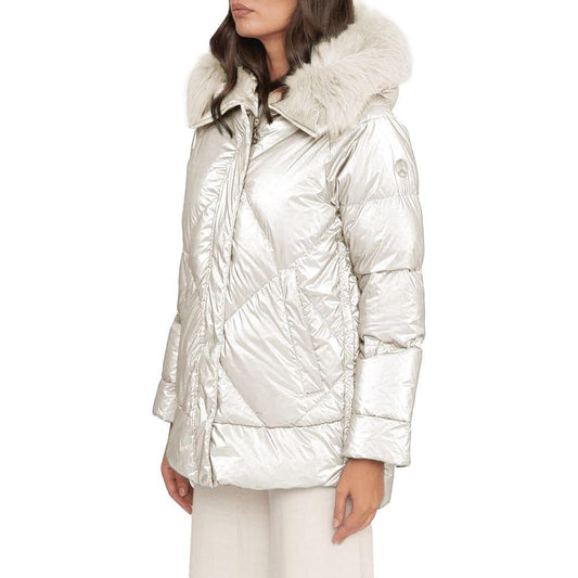 White Polyester Jackets & Coat