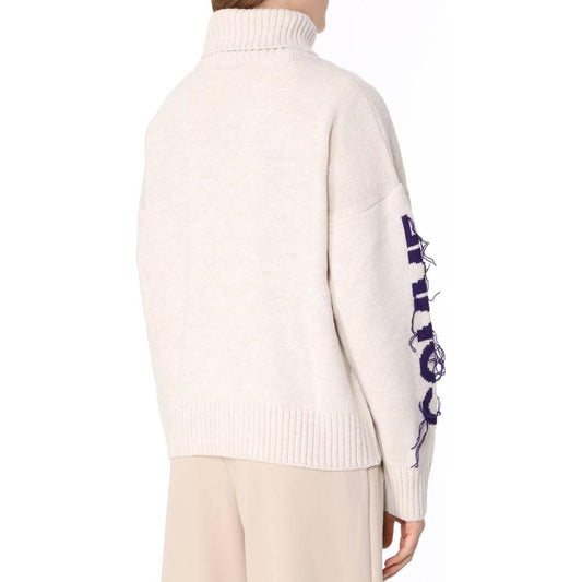 Comme Des Fuckdown Beige Acrylic Sweater Comme Des Fuckdown