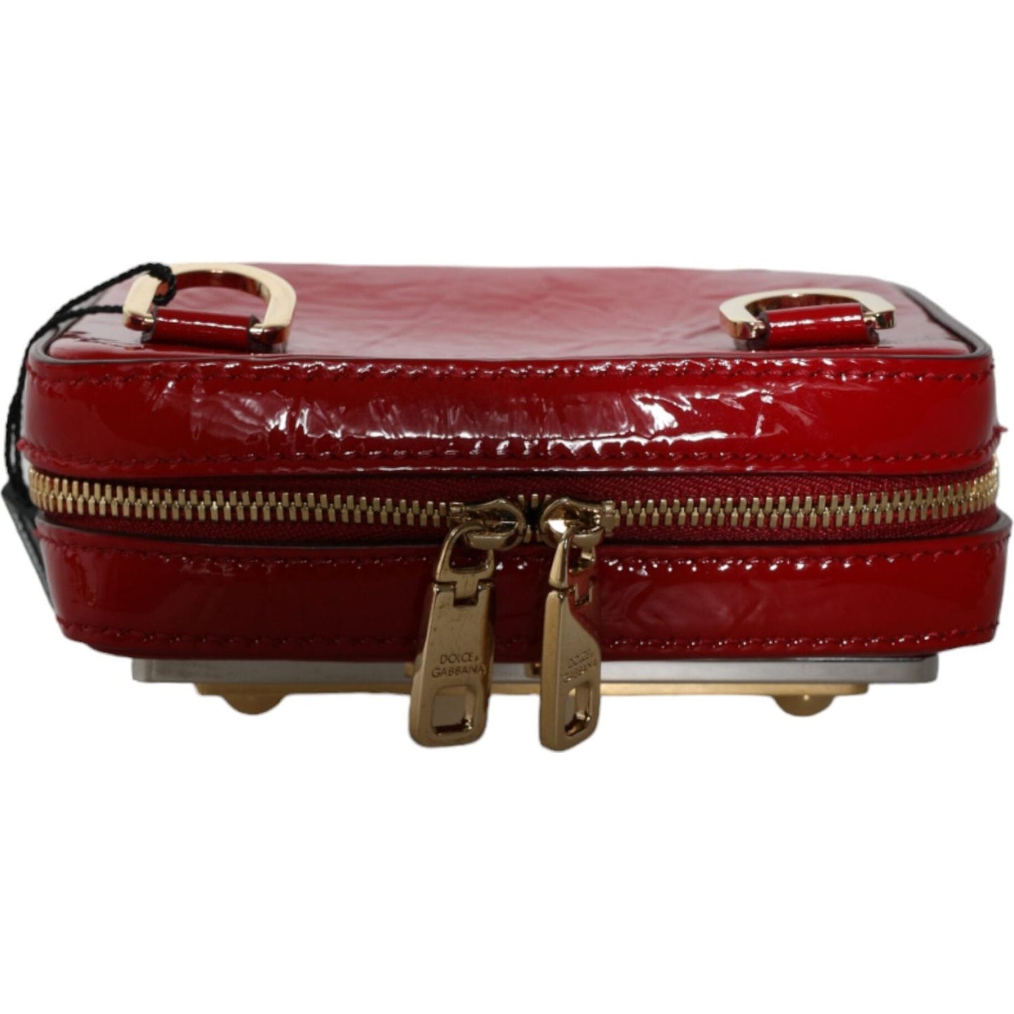 Dolce & Gabbana Red Leather Logo Plaque Waist Fanny Pack Women Bag Dolce & Gabbana