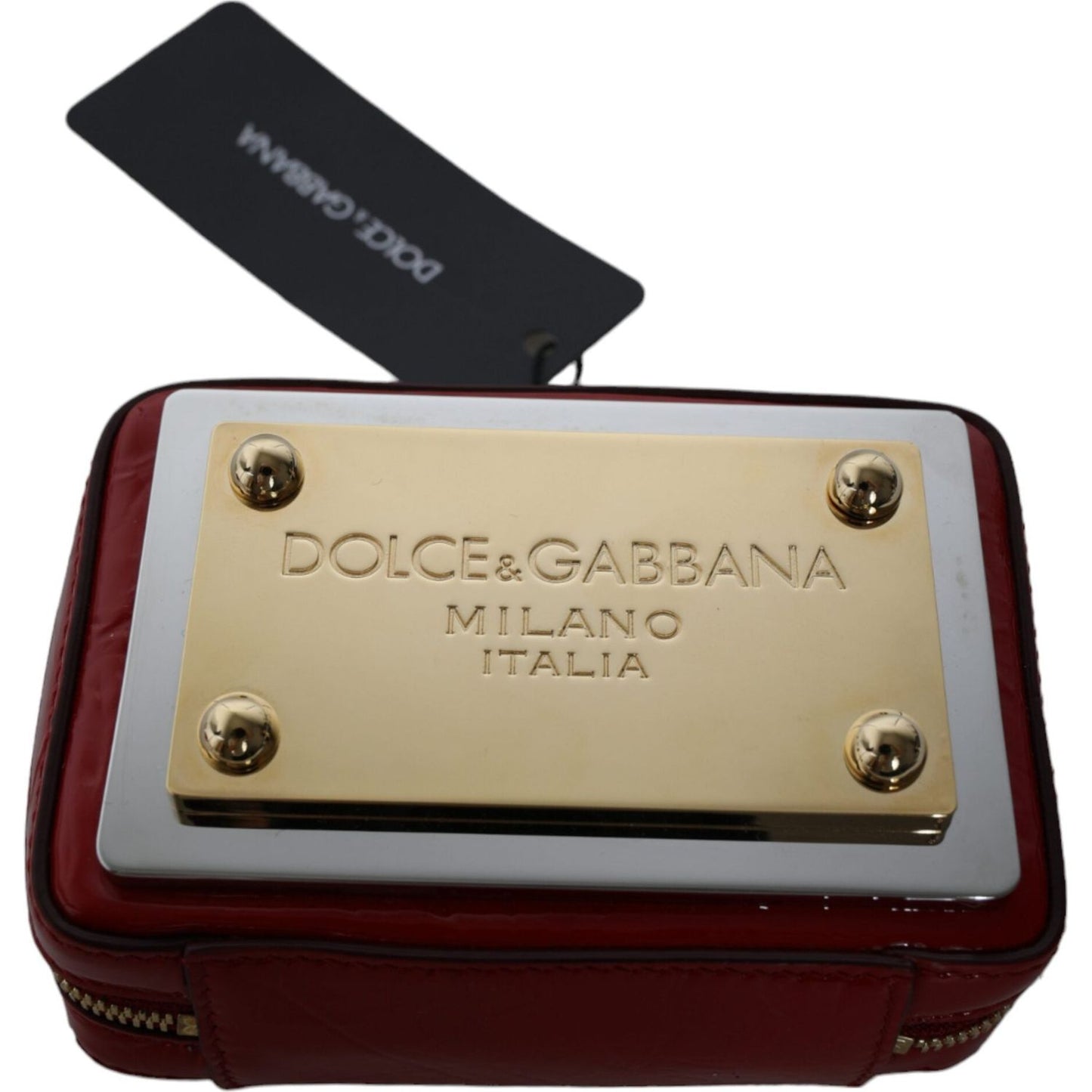 Dolce & Gabbana Red Leather Logo Plaque Waist Fanny Pack Women Bag Dolce & Gabbana