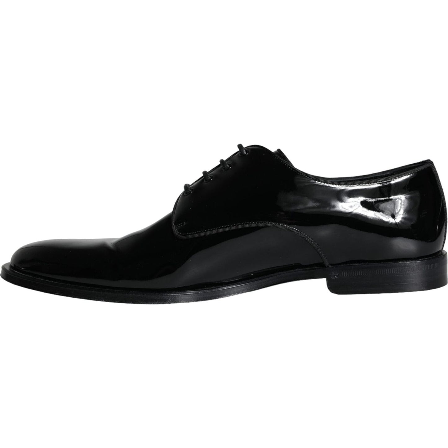 Dolce & Gabbana Black Calfskin Leather Derby Men Dress Shoes Dolce & Gabbana