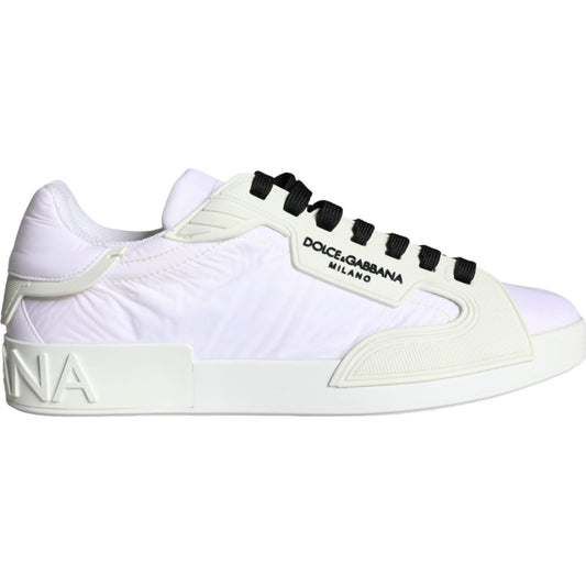 Dolce & Gabbana White Portofino Logo Low Top Trainers Sneakers Shoes Dolce & Gabbana