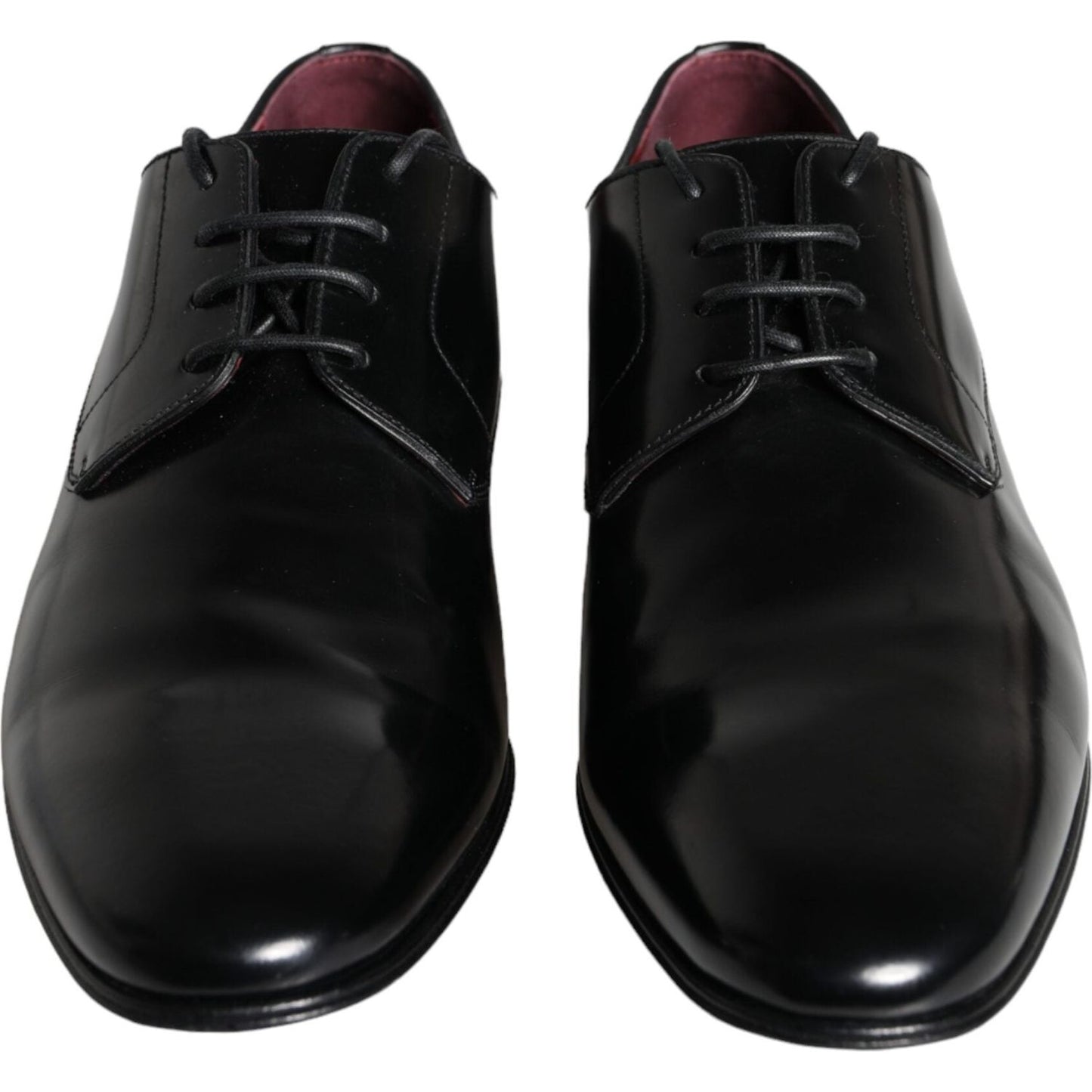 Dolce & Gabbana Black Calfskin Leather Derby Men Dress Shoes Dolce & Gabbana