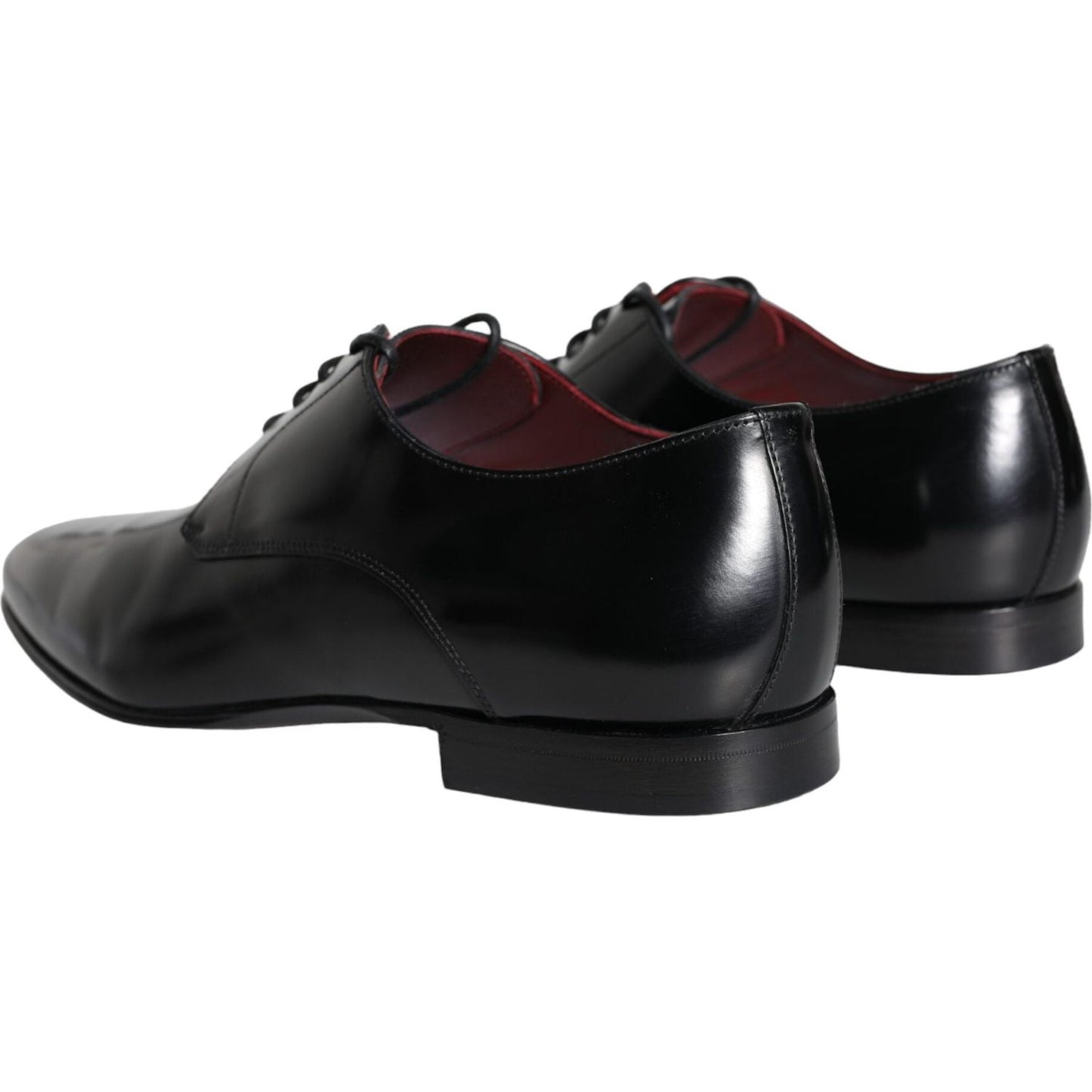 Dolce & Gabbana Black Calfskin Leather Derby Men Dress Shoes Dolce & Gabbana