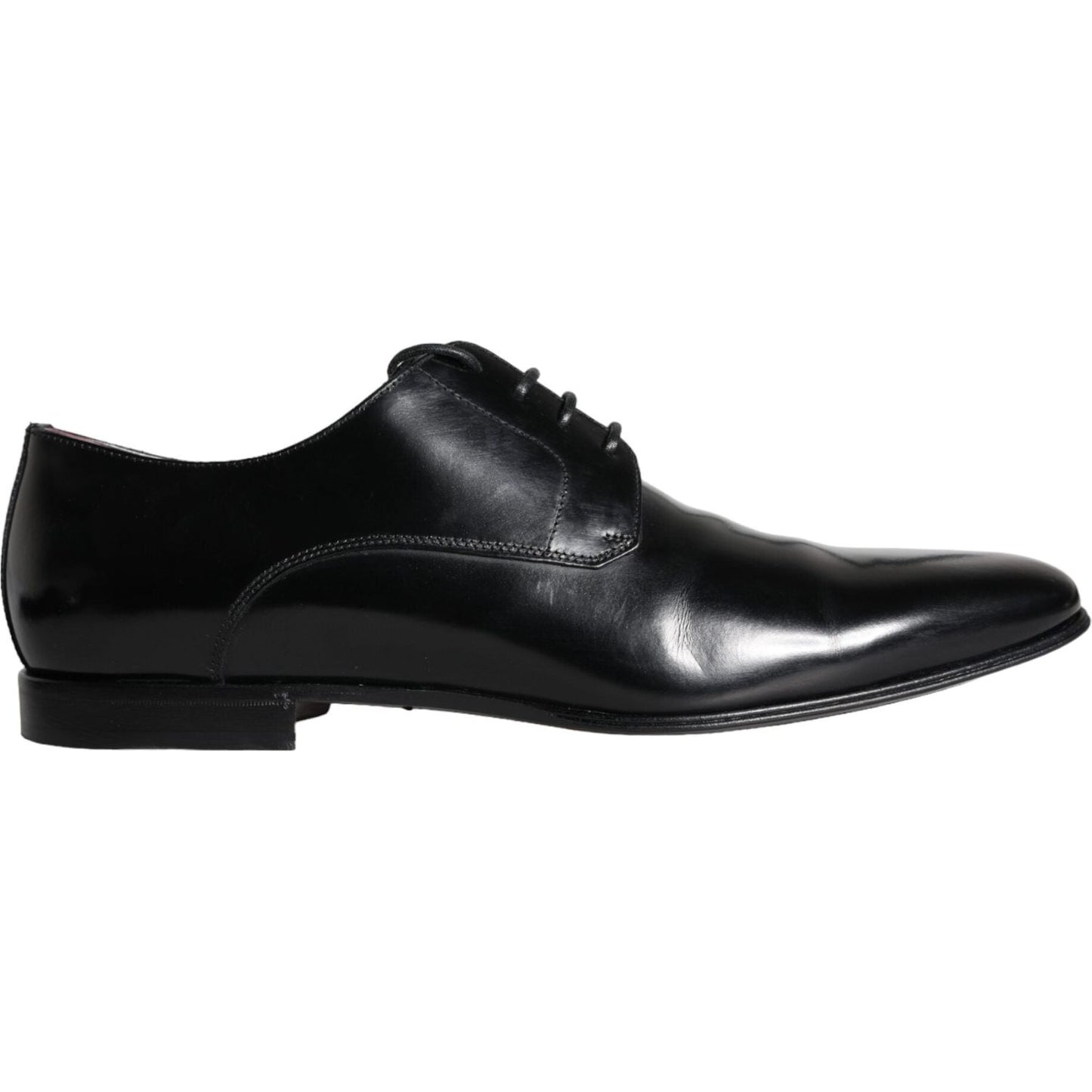 Dolce & Gabbana Black Calfskin Leather Derby Men Dress Shoes Dolce & Gabbana