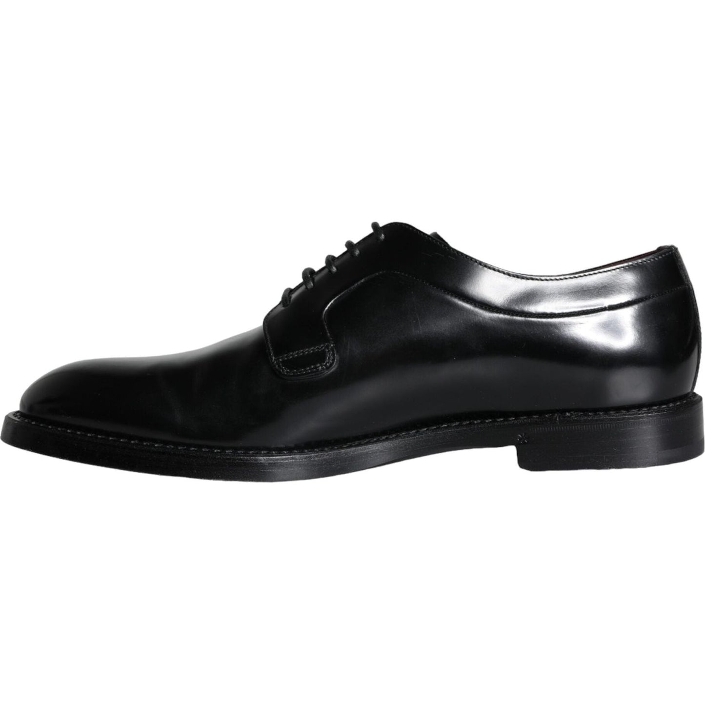 Dolce & Gabbana Black Calfskin Leather Derby Men Dress Shoes Dolce & Gabbana