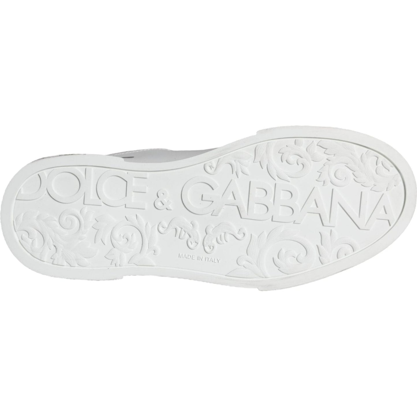 Dolce & Gabbana White Black Leather Crown Milano Sneakers Shoes Dolce & Gabbana