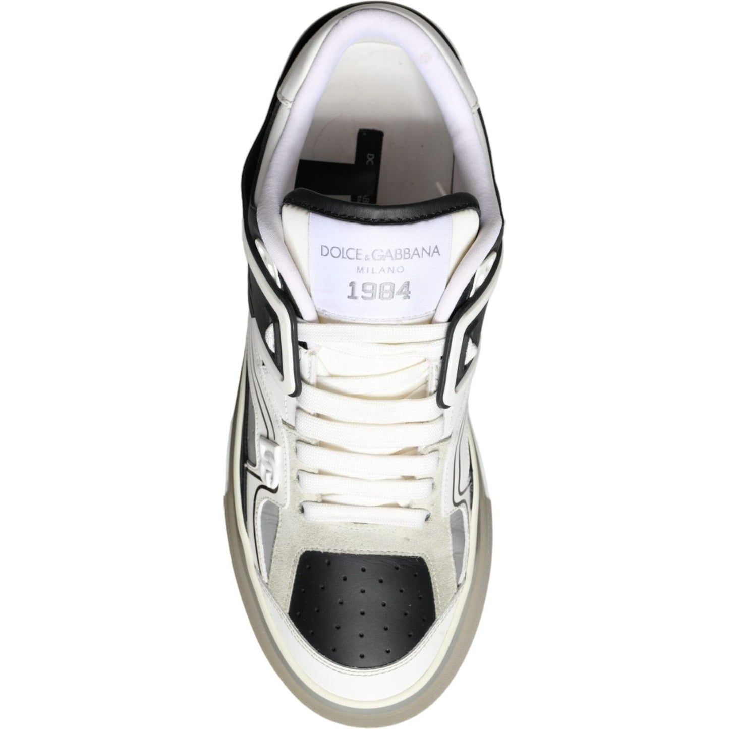 Dolce & Gabbana Black Silver Custom 2.Zero Low Top Sneakers Shoes Dolce & Gabbana