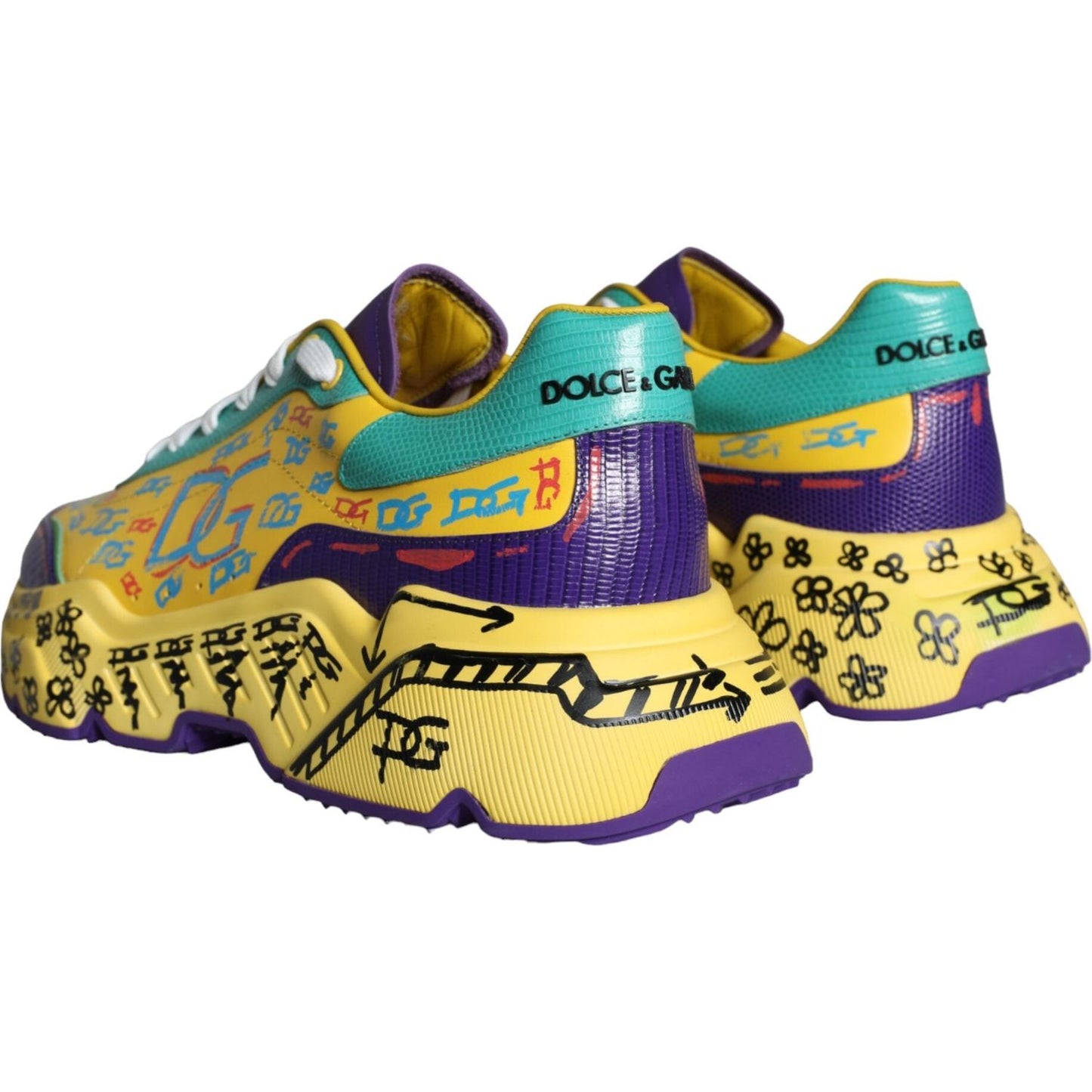 Dolce & Gabbana Multicolor Daymaster Hand Painted Men Sneakers Shoes Dolce & Gabbana