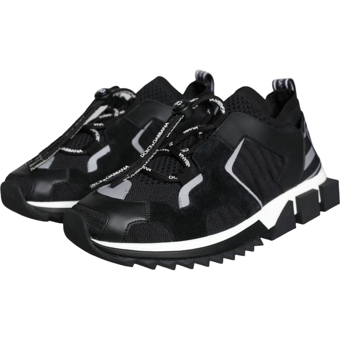 Dolce & Gabbana Black White Logo Sorrento Mens Sneakers Shoes Dolce & Gabbana