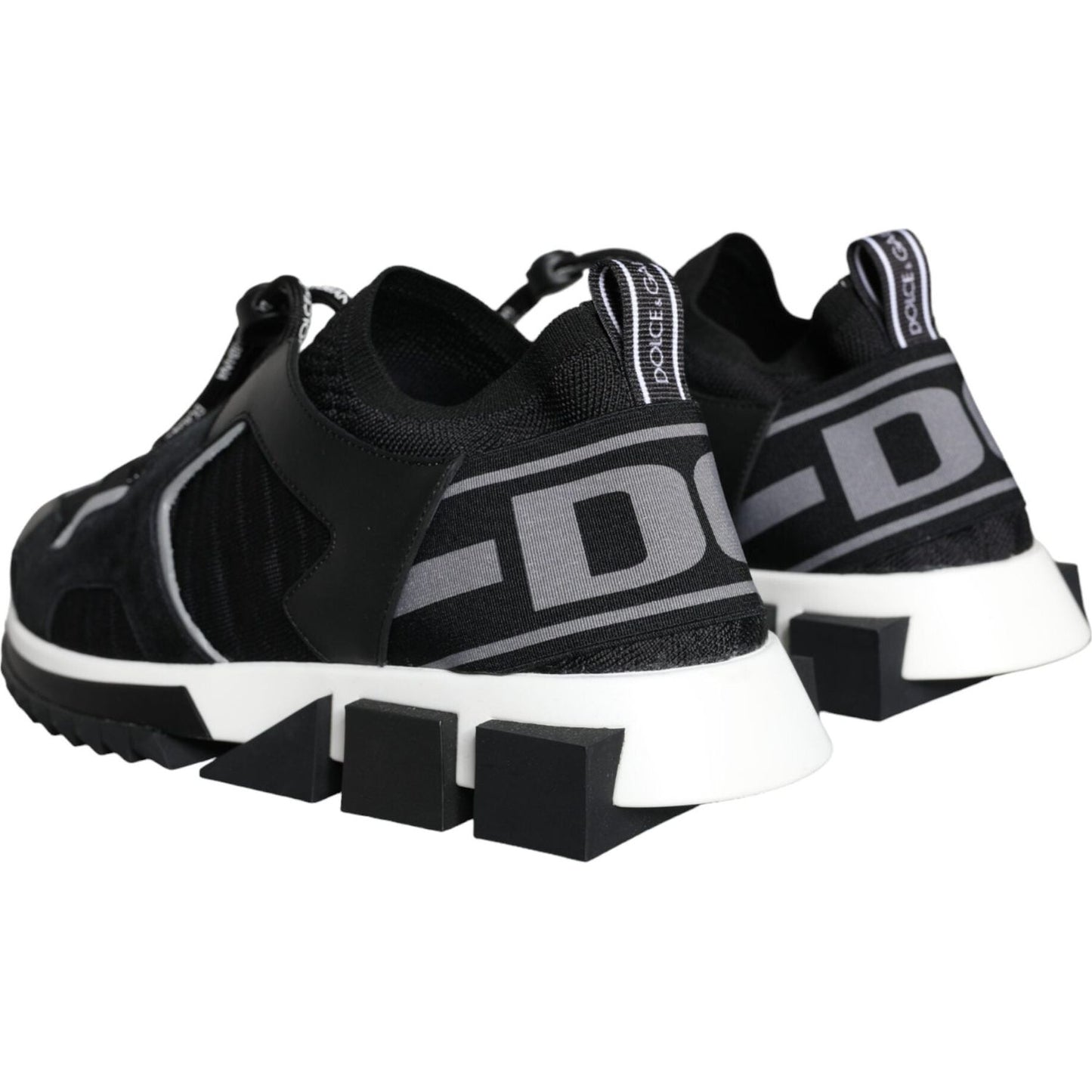 Dolce & Gabbana Black White Logo Sorrento Mens Sneakers Shoes Dolce & Gabbana