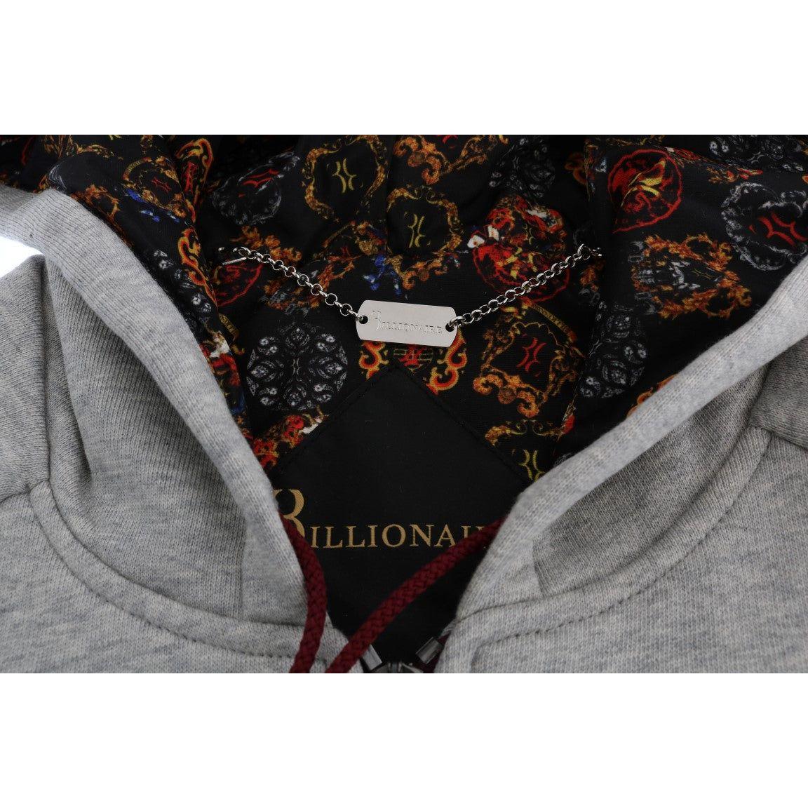 Billionaire Italian Couture Elegant Gray Cotton Sweatsuit Ensemble Billionaire Italian Couture