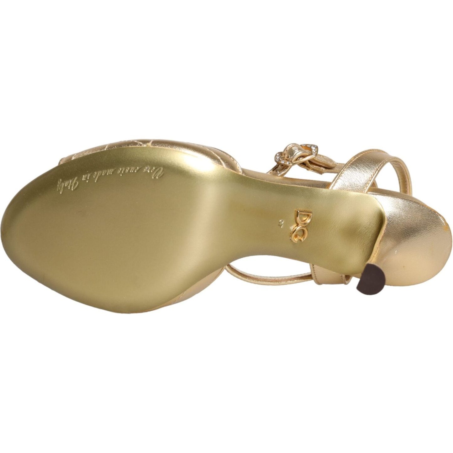 Dolce & Gabbana Gold Devotion Embellished Keira Sandals Shoes Dolce & Gabbana