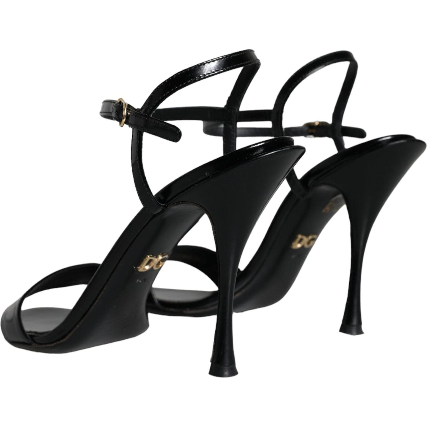 Dolce & Gabbana Black KEIRA Leather Heels Sandals Shoes Dolce & Gabbana