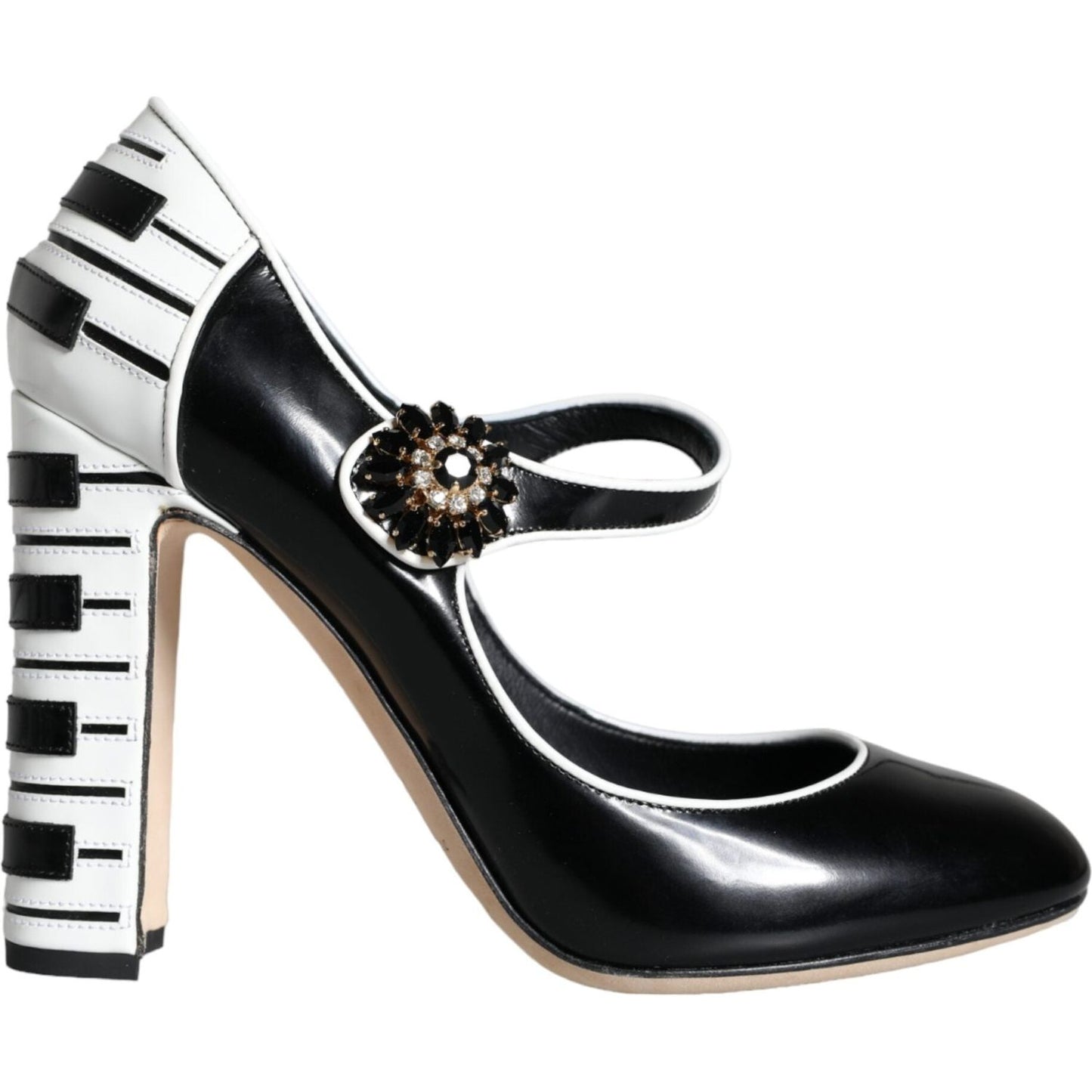 Dolce & Gabbana Black White Piano Keys Mary Janes Heels Shoes Dolce & Gabbana