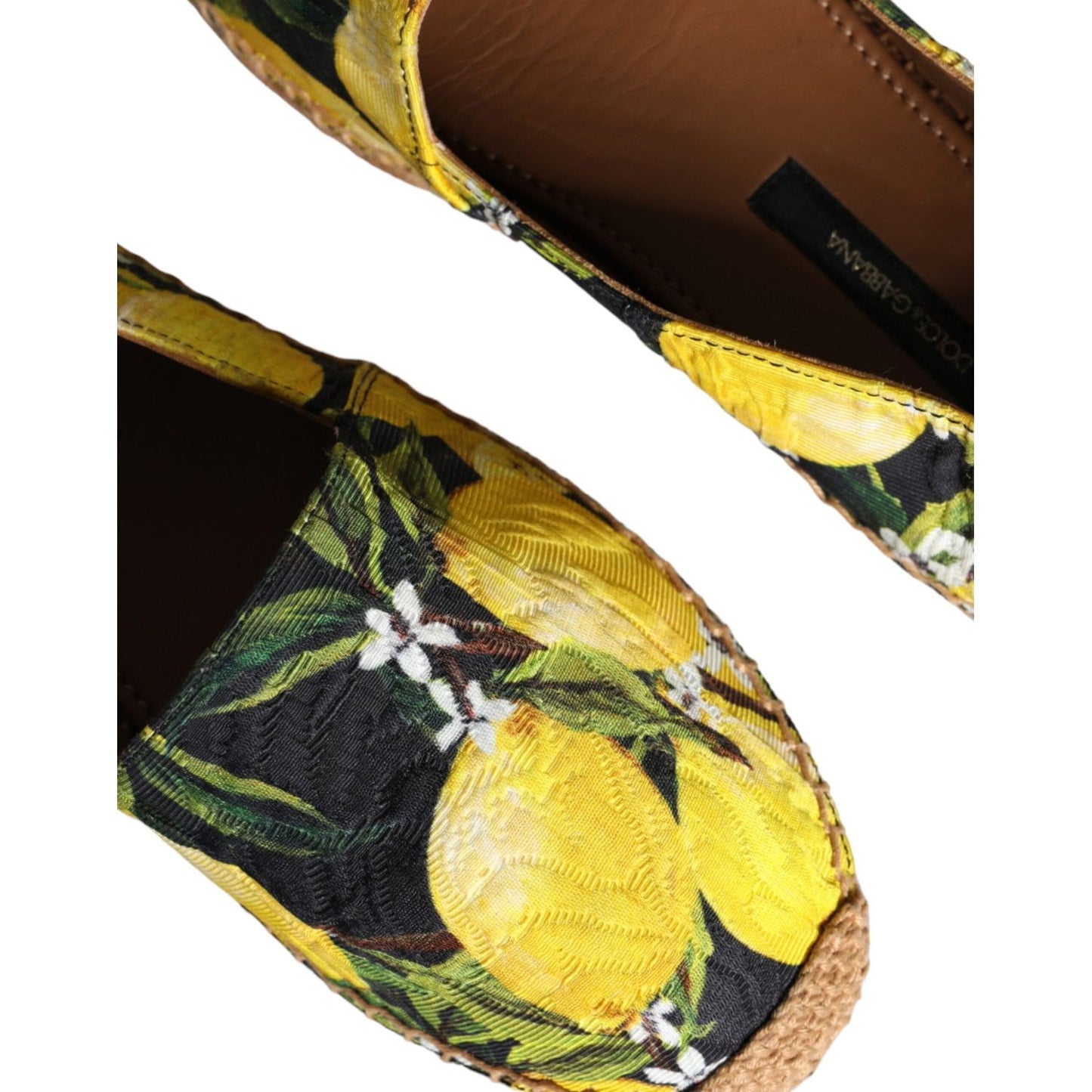 Dolce & Gabbana Multicolor Lemon Slip On Espadrilles Shoes Dolce & Gabbana