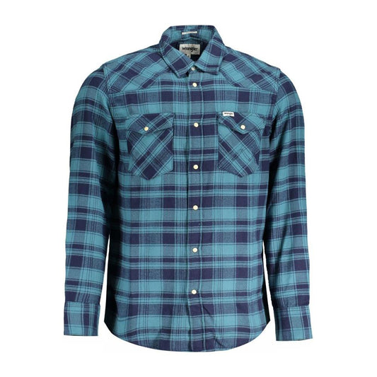 Wrangler Blue Cotton Shirt