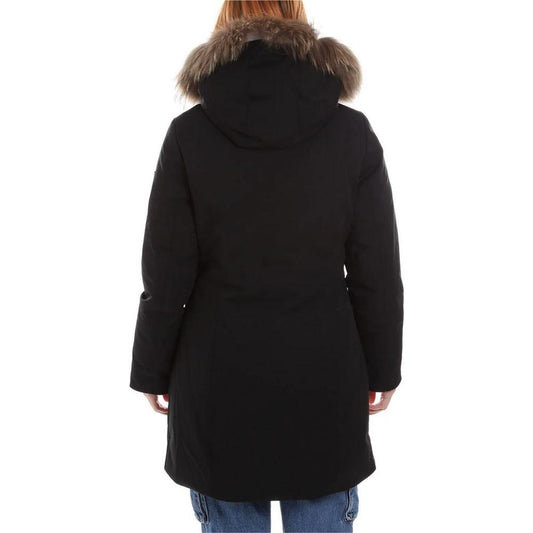 Yes Zee Black Nylon Women Parka Yes Zee