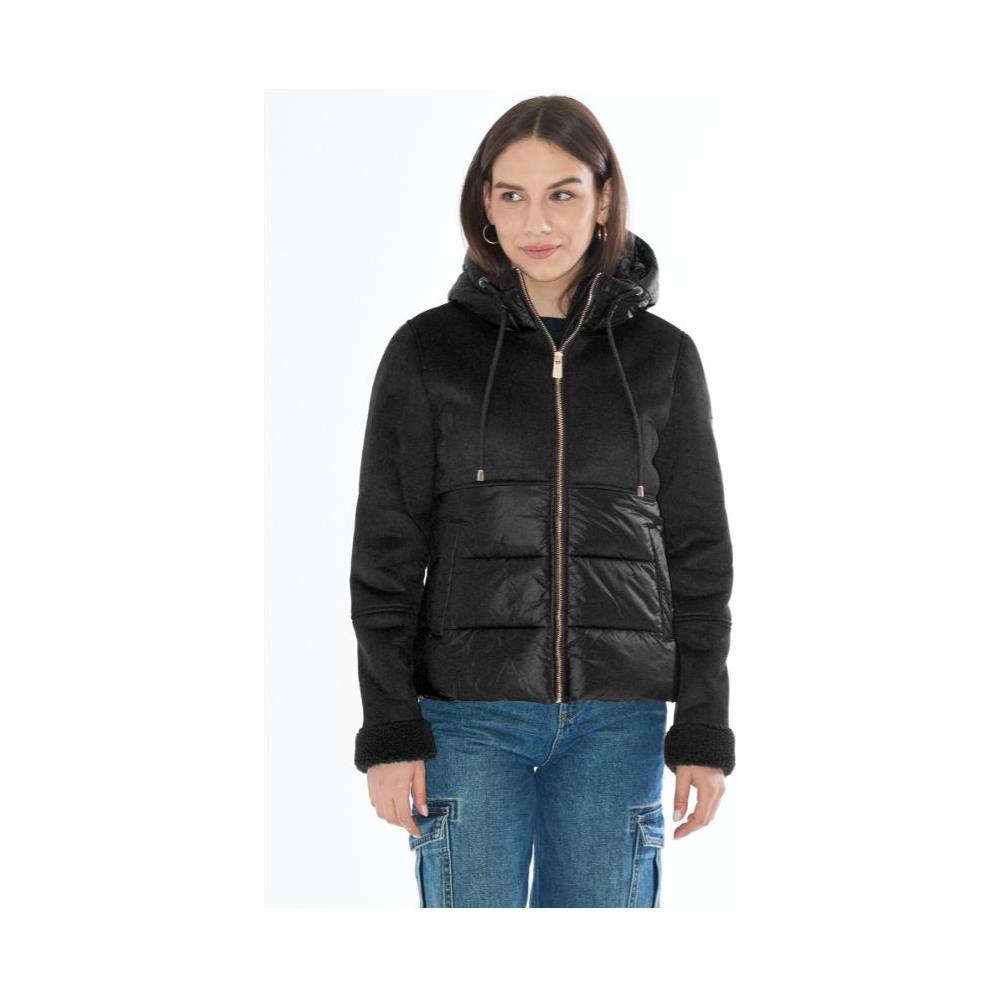 Yes Zee Black Nylon Women Jacket Yes Zee