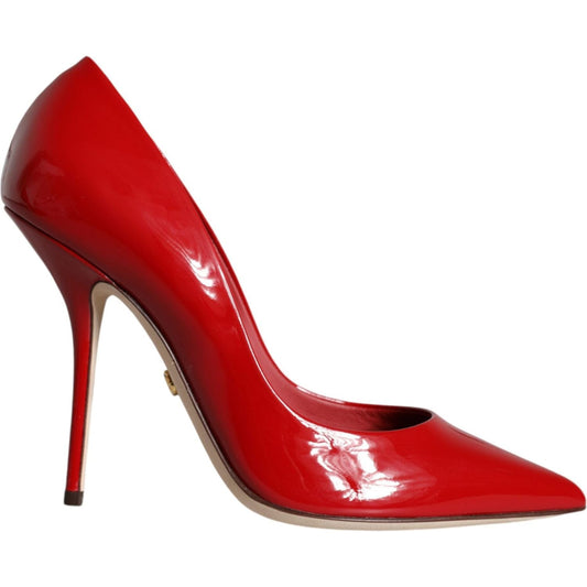 Dolce & Gabbana Red Patent Leather High Heels Pumps Shoes Dolce & Gabbana