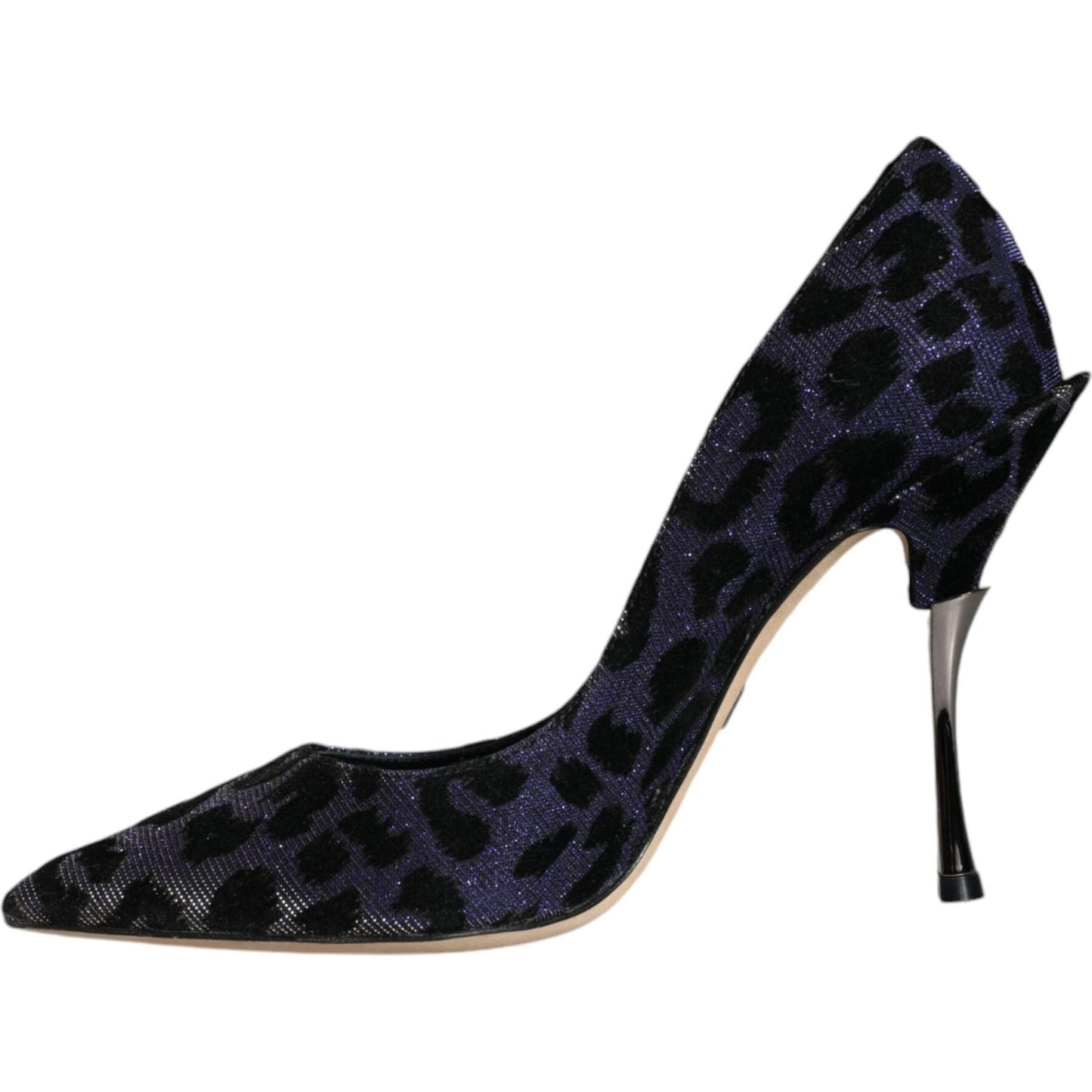 Dolce & Gabbana Violet Leopard Lurex High Heels Pumps Shoes Dolce & Gabbana