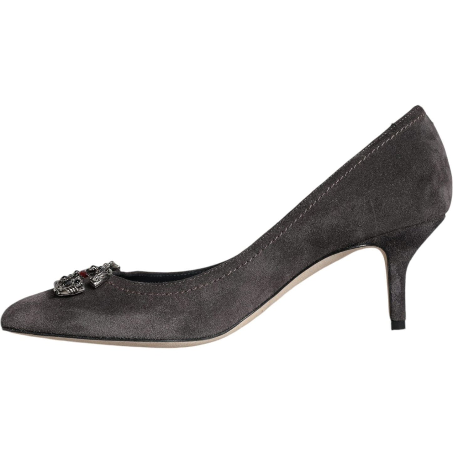 Dolce & Gabbana Gray Amore Suede Bellucci Heels Pumps Shoes Dolce & Gabbana