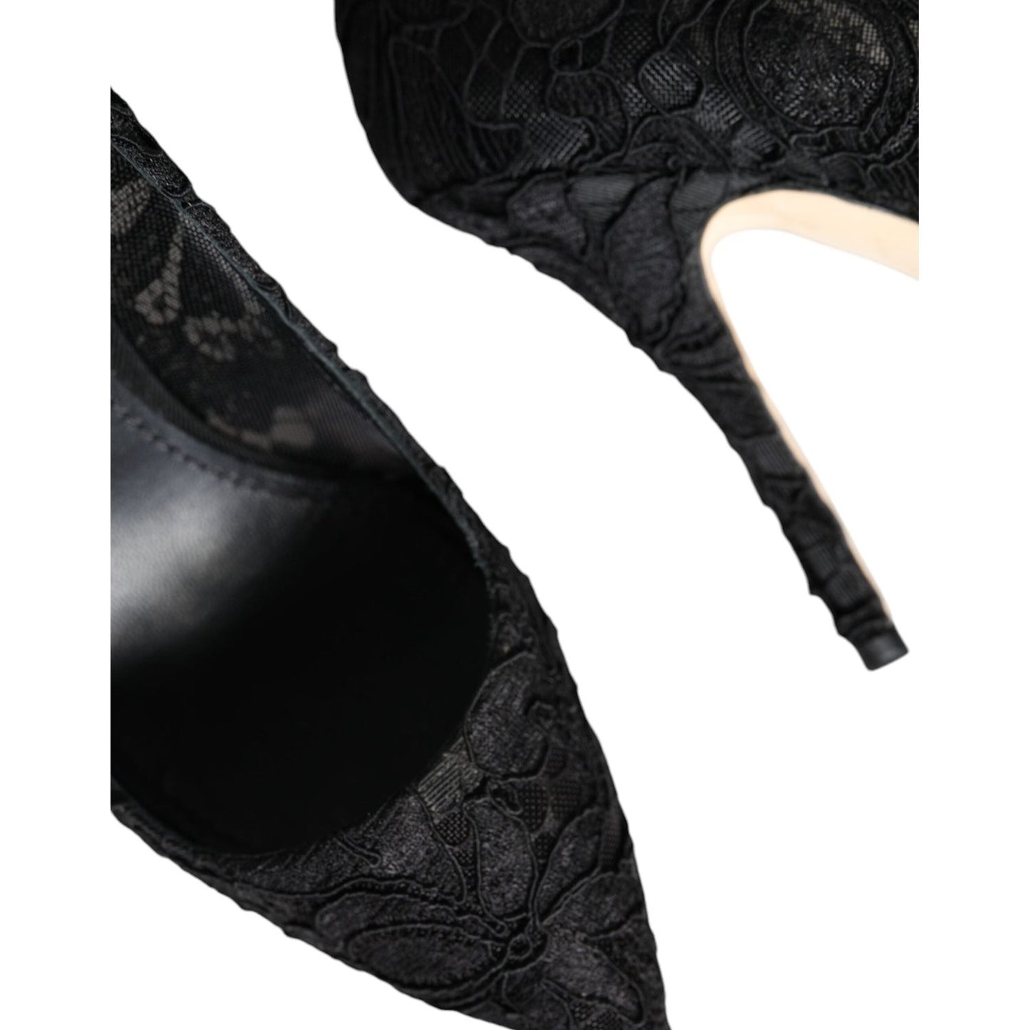 Dolce & Gabbana Black Taormina Lace Bellucci Pumps Shoes Dolce & Gabbana