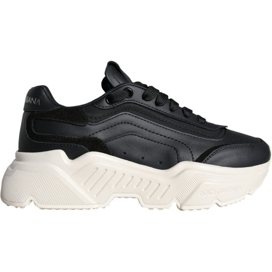 Dolce & Gabbana Black White DAYMASTER Leather Sneakers Shoes Dolce & Gabbana