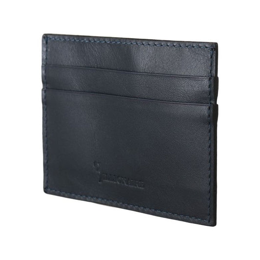 Elegant Blue Leather Men's Wallet